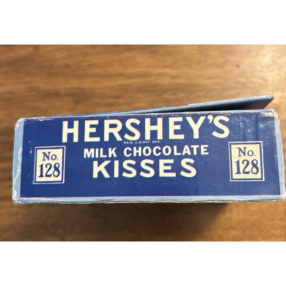Vintage Hersheys Kisses Milk Chocolate Candy No.‎ 128 Empty Box Collectible